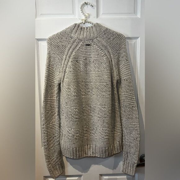 PRANA Sweater Nemma Oatmeal Chunky Knit Size XS Organic Cotton Blend - Picture 4 of 11